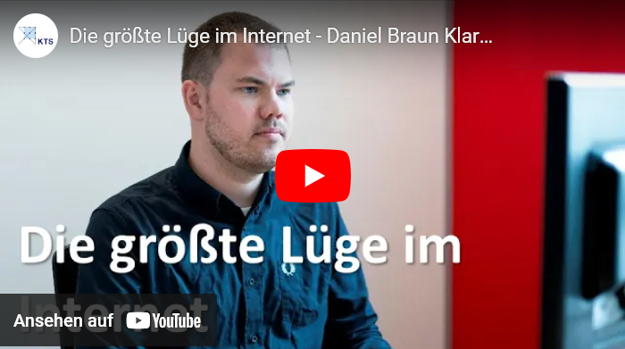 YouTube Video Vorschaubild Die größte Lüge im Internet - Daniel Braun KlarText-Preisträger 2022
